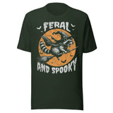 Feral and Spooky - Unisex Halloween T-Shirt - Emerald Green