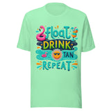 Float Drink Tan Repeat - Unisex T-Shirt - Mint Green