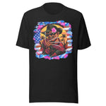 Floral Freddy Halloween Horror Villain - Unisex Halloween T-Shirt - Black