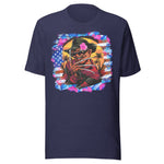 Floral Freddy Halloween Horror Villain - Unisex Halloween T-Shirt - Navy Blue