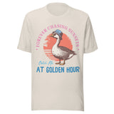 Forever Chasing Sunsets Silly Goose - Unisex T-Shirt - Dust White
