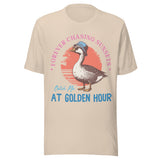 Forever Chasing Sunsets Silly Goose - Unisex T-Shirt - Soft Cream