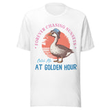 Forever Chasing Sunsets Silly Goose - Unisex T-Shirt - White