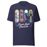 Fright Night Chronicles - Unisex Halloween T-Shirt - Navy Blue