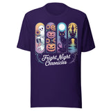 Fright Night Chronicles - Unisex Halloween T-Shirt - Team Purple