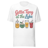 Gettin' Tipsy At The Lake - Unisex T-Shirt - White
