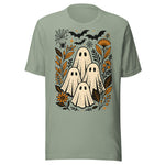 Ghost Family - Unisex Halloween T-Shirt - Sage Green