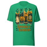 Ghost Pumpkin Black Cat Spooky Season - Unisex Halloween T-Shirt - Kelly Green