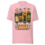 Ghost Pumpkin Black Cat Spooky Season - Unisex Halloween T-Shirt - Pink