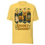 Ghost Pumpkin Black Cat Spooky Season - Unisex Halloween T-Shirt - Yellow