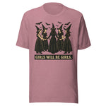 Girls Will Be Girls Witchy - Unisex Halloween T-Shirt - Orchid Pink