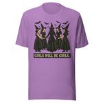 Girls Will Be Girls Witchy - Unisex Halloween T-Shirt - Purple
