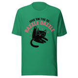 Give Em The Ol Razzle Dazzle Cat - Unisex T-Shirt - Kelly Green