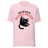 Give Em The Ol Razzle Dazzle Cat - Unisex T-Shirt - Soft Pink