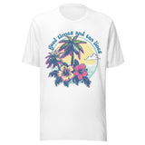 Good Times And Tan Lines Vintage Palm - Unisex T-Shirt - White