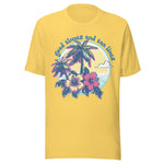 Good Times And Tan Lines Vintage Palm - Unisex T-Shirt - Yellow