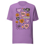 Halloween Candy Hearts - Unisex Halloween T-Shirt - Heather Team Purple