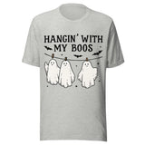 Hangin' With My Boos - Unisex Halloween T-Shirt - Athletic Gray