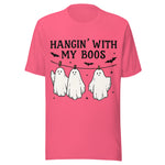Hangin' With My Boos - Unisex Halloween T-Shirt - Charity Pink