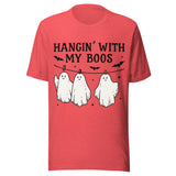 Hangin' With My Boos - Unisex Halloween T-Shirt - Red