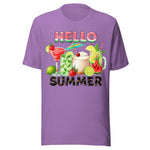 Hello Summer Cocktail - Unisex T-Shirt - Purple