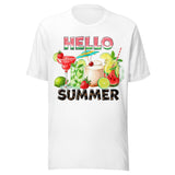 Hello Summer Cocktail - Unisex T-Shirt - White