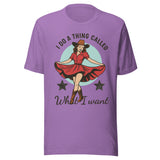 I Do A Thing Called What I Want - Unisex T-Shirt - Heather Team Purple