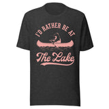 I'd Rather Be At The Lake - Unisex T-Shirt - Dark Gray