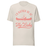 I'd Rather Be At The Lake - Unisex T-Shirt - Dust White