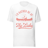 I'd Rather Be At The Lake - Unisex T-Shirt - White