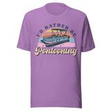 I'd Rather Be Pontooning - Unisex T-Shirt - Team Purple