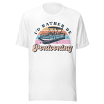 I'd Rather Be Pontooning - Unisex T-Shirt - White
