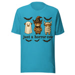 Just A Horror Cow - Unisex Halloween T-Shirt - Aqua Blue