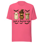 Just A Horror Cow - Unisex Halloween T-Shirt - Charity Pink