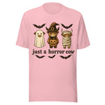 Just A Horror Cow - Unisex Halloween T-Shirt - Pink