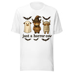 Just A Horror Cow - Unisex Halloween T-Shirt - White