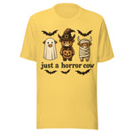 Just A Horror Cow - Unisex Halloween T-Shirt - Yellow