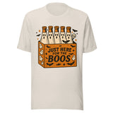 Just Here For The Boos Beer - Unisex Halloween T-Shirt - Dust White
