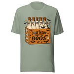 Just Here For The Boos Beer - Unisex Halloween T-Shirt - Sage Green