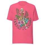Keepin' It Cool Beach Skeleton - Unisex T-Shirt - Charity Pink