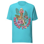 Keepin' It Cool Beach Skeleton - Unisex T-Shirt - Turquoise Blue