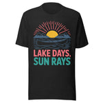 Lake Days and Sun Rays - Unisex T-Shirt - Black