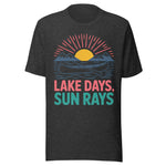 Lake Days and Sun Rays - Unisex T-Shirt - Dark Gray