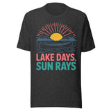 Lake Days and Sun Rays - Unisex T-Shirt - Dark Gray