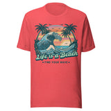 Life Is A Beach Find Your Wave - Unisex T-Shirt - Red