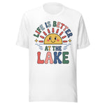 Life Is Better At The Lake Colorful - Unisex T-Shirt - White