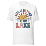 Life Is Better At The Lake Colorful - Unisex T-Shirt - White