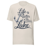 Life Is Better At The Lake Nautical - Unisex T-Shirt - Dust White