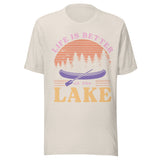 Life Is Better At The Lake Retro - Unisex T-Shirt - Dust White
