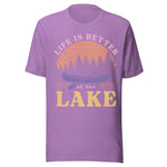 Life Is Better At The Lake Retro - Unisex T-Shirt - Heather Team Purple